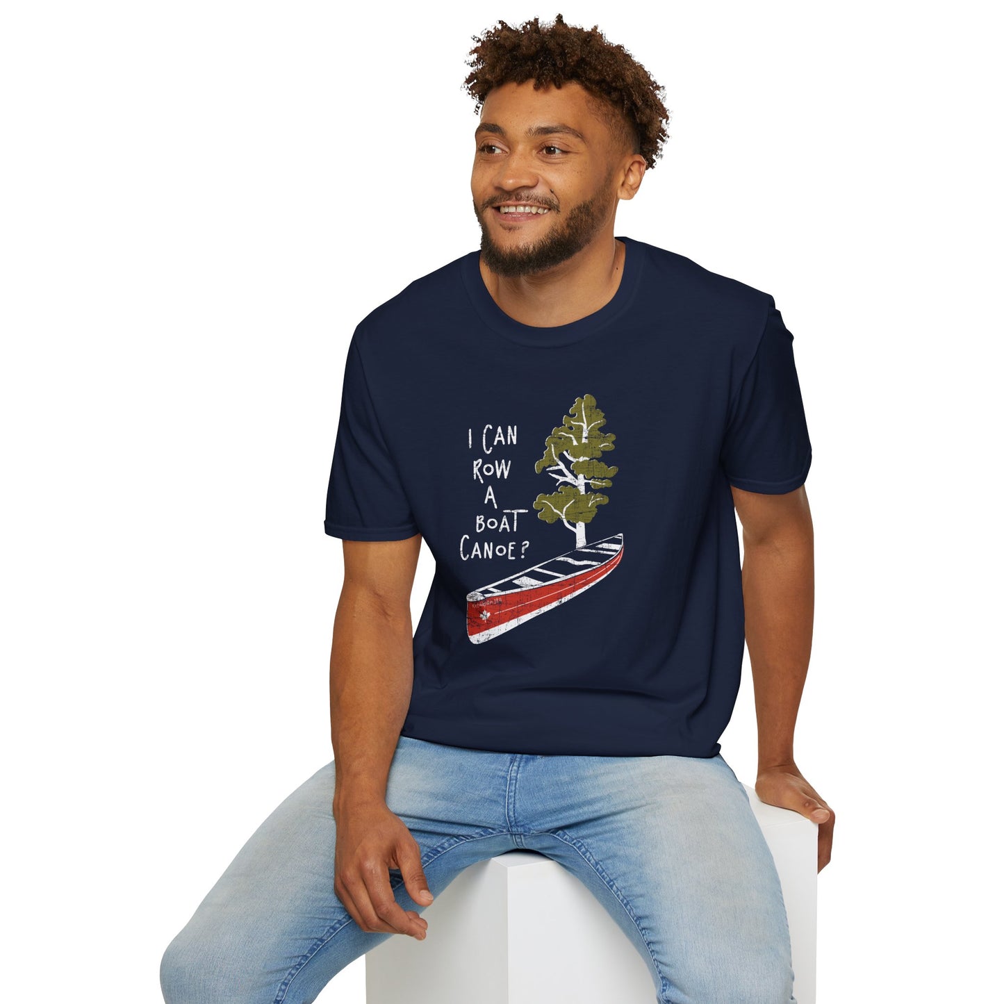 I Can Row a Boat Canoe? Unisex Softstyle T-Shirt - Adventure Lifestyle Tee