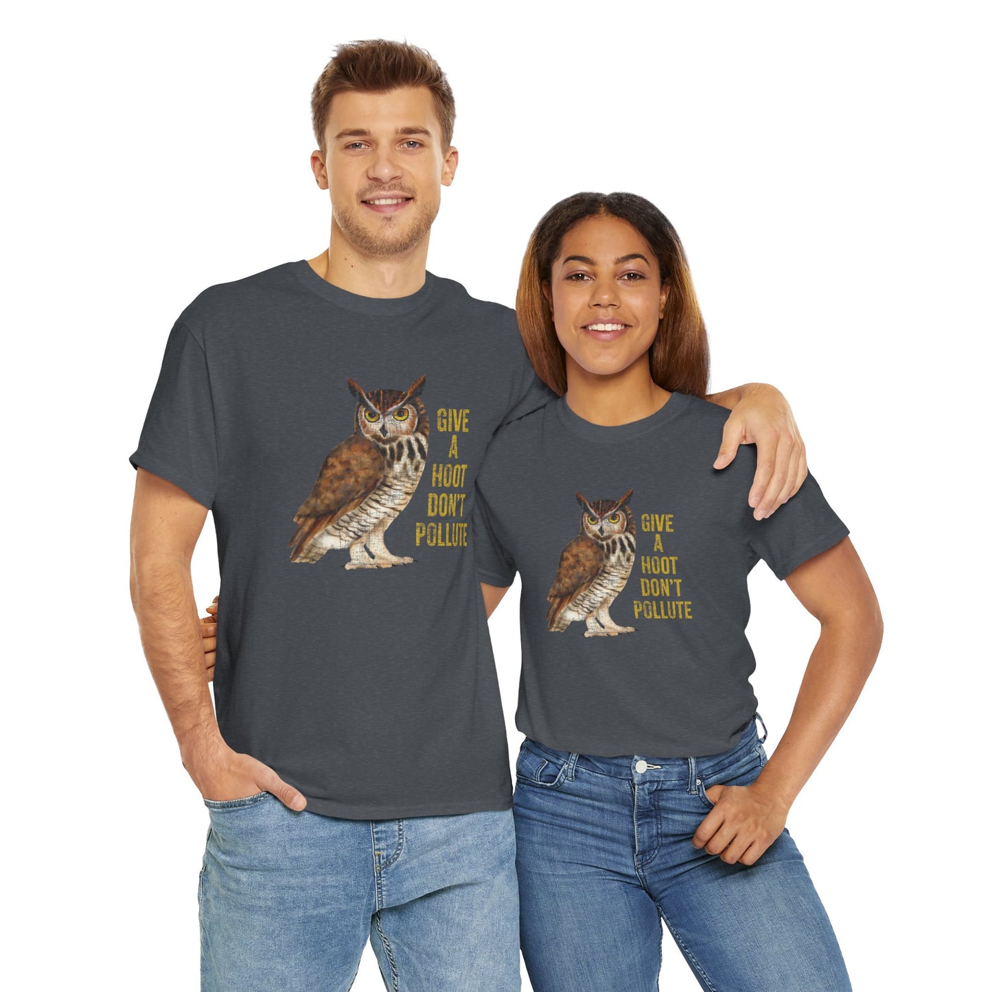 Give a Hoot, Don’t Pollute - Unisex Cotton T-Shirt