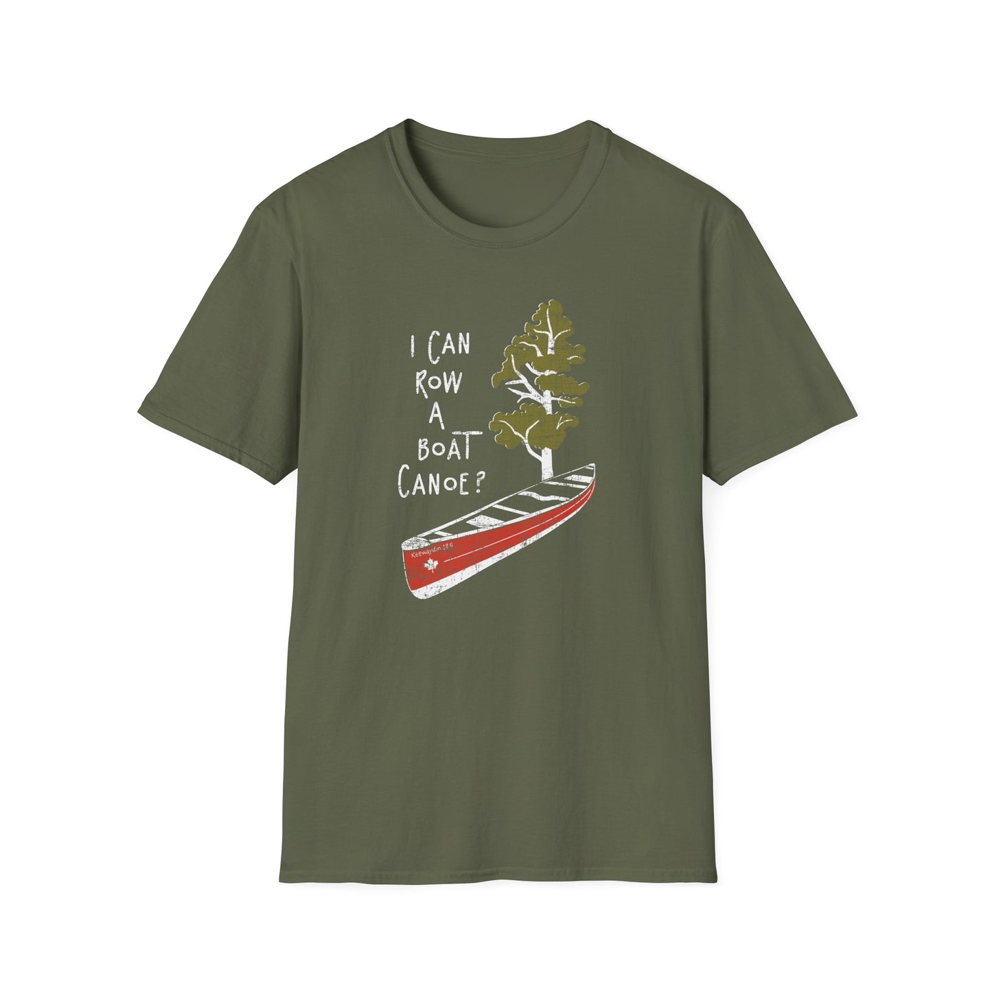 I Can Row a Boat Canoe? Unisex Softstyle T-Shirt - Adventure Lifestyle Tee