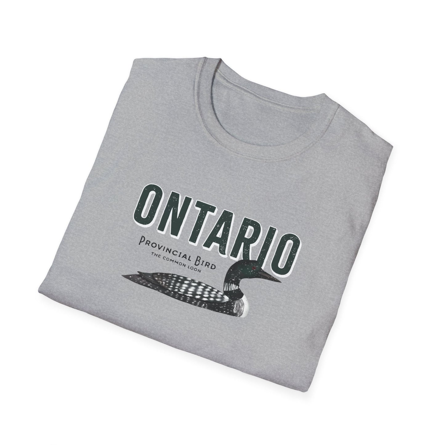 Ontario Provincial Bird Unisex Softstyle Tee - Loon