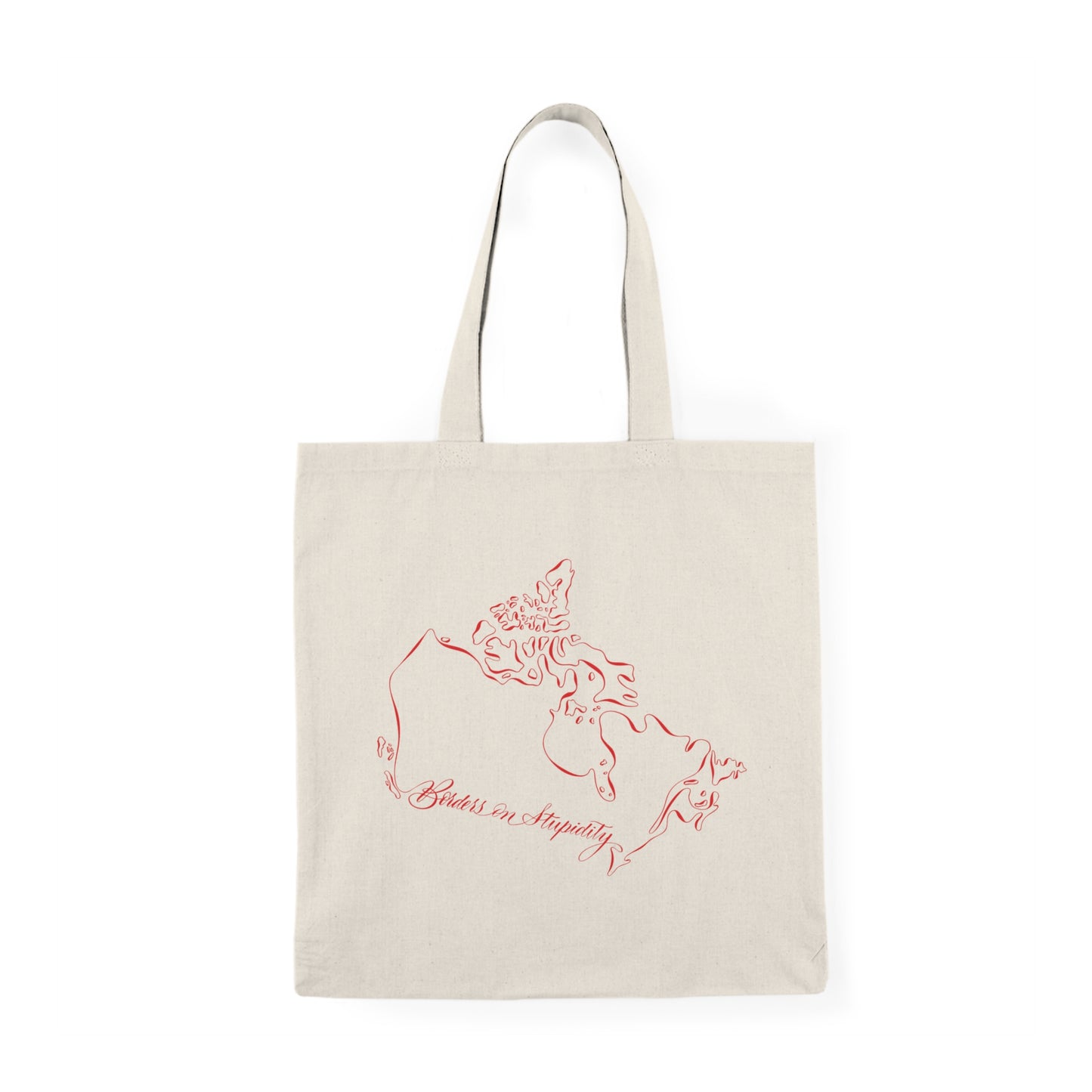 Borders on Stupidity Eco-Friendly Natural Tote Bag