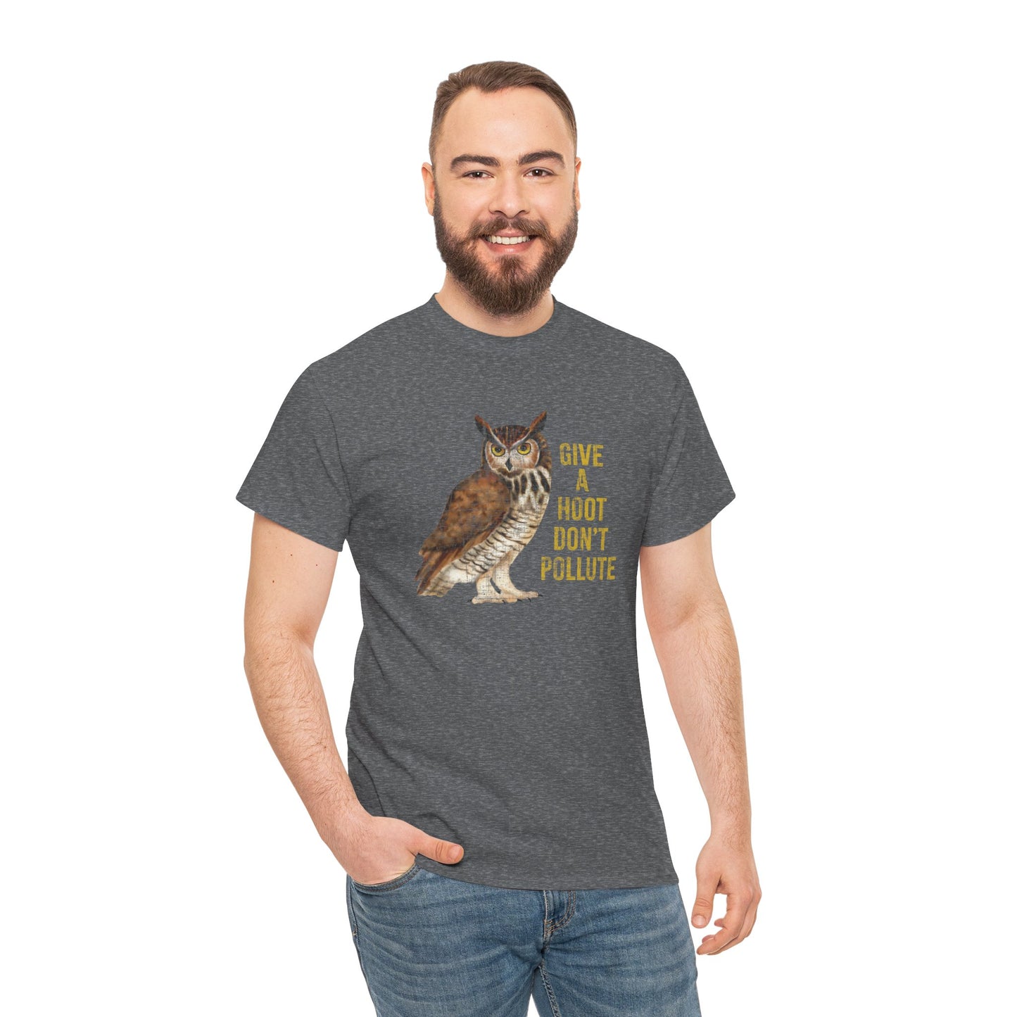 Give a Hoot, Don’t Pollute - Unisex Cotton T-Shirt