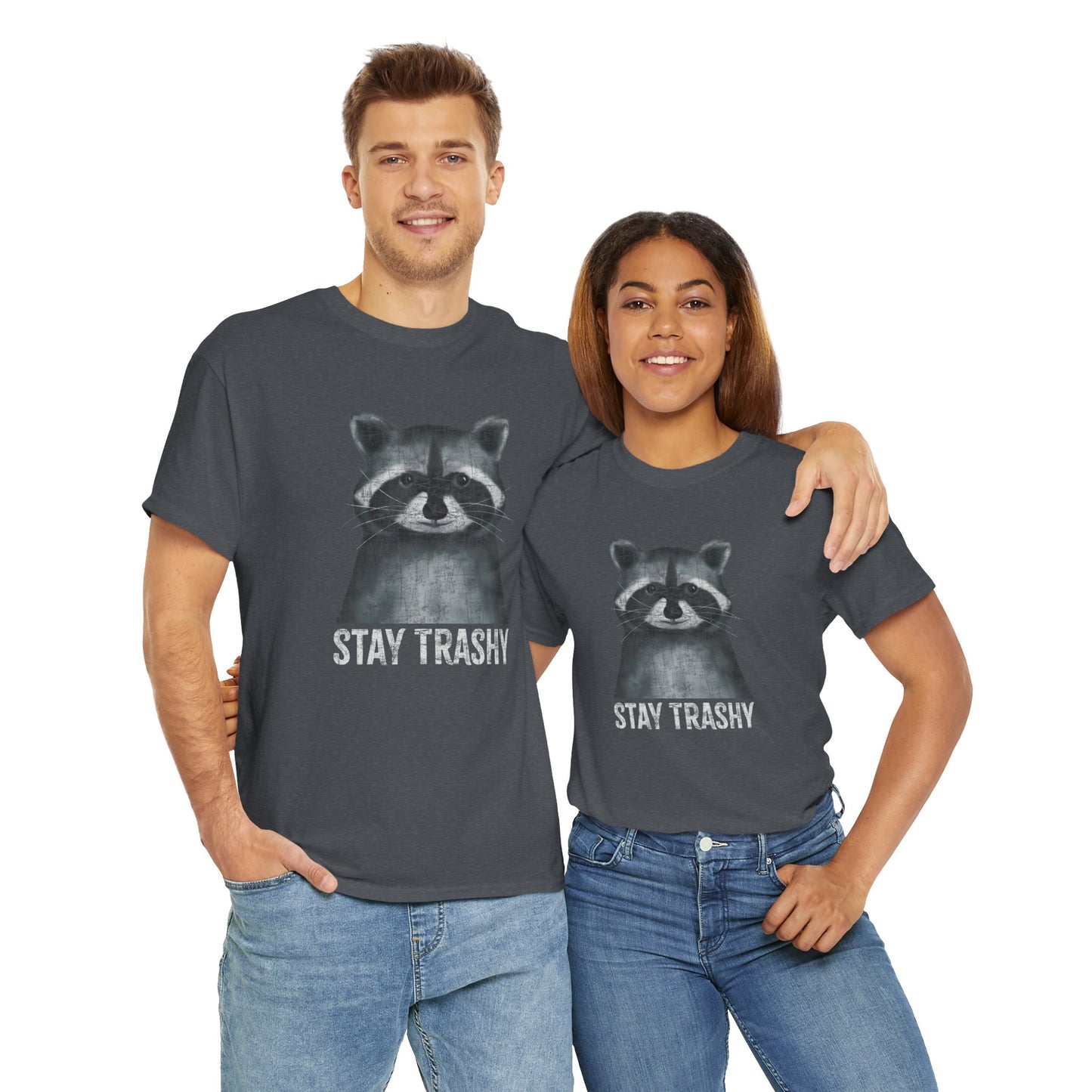 Stay Trashy Raccoon - Unisex Cotton T-Shirt