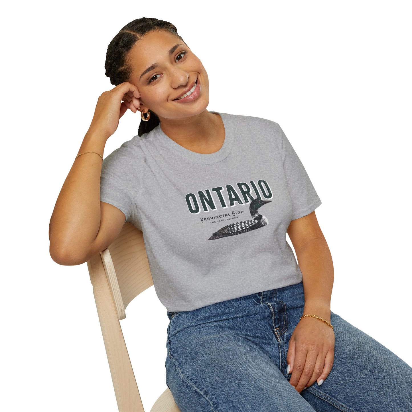 Ontario Provincial Bird Unisex Softstyle Tee - Loon