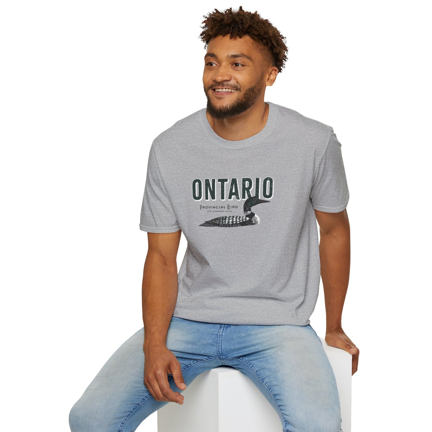 Ontario Provincial Bird Unisex Softstyle Tee - Loon