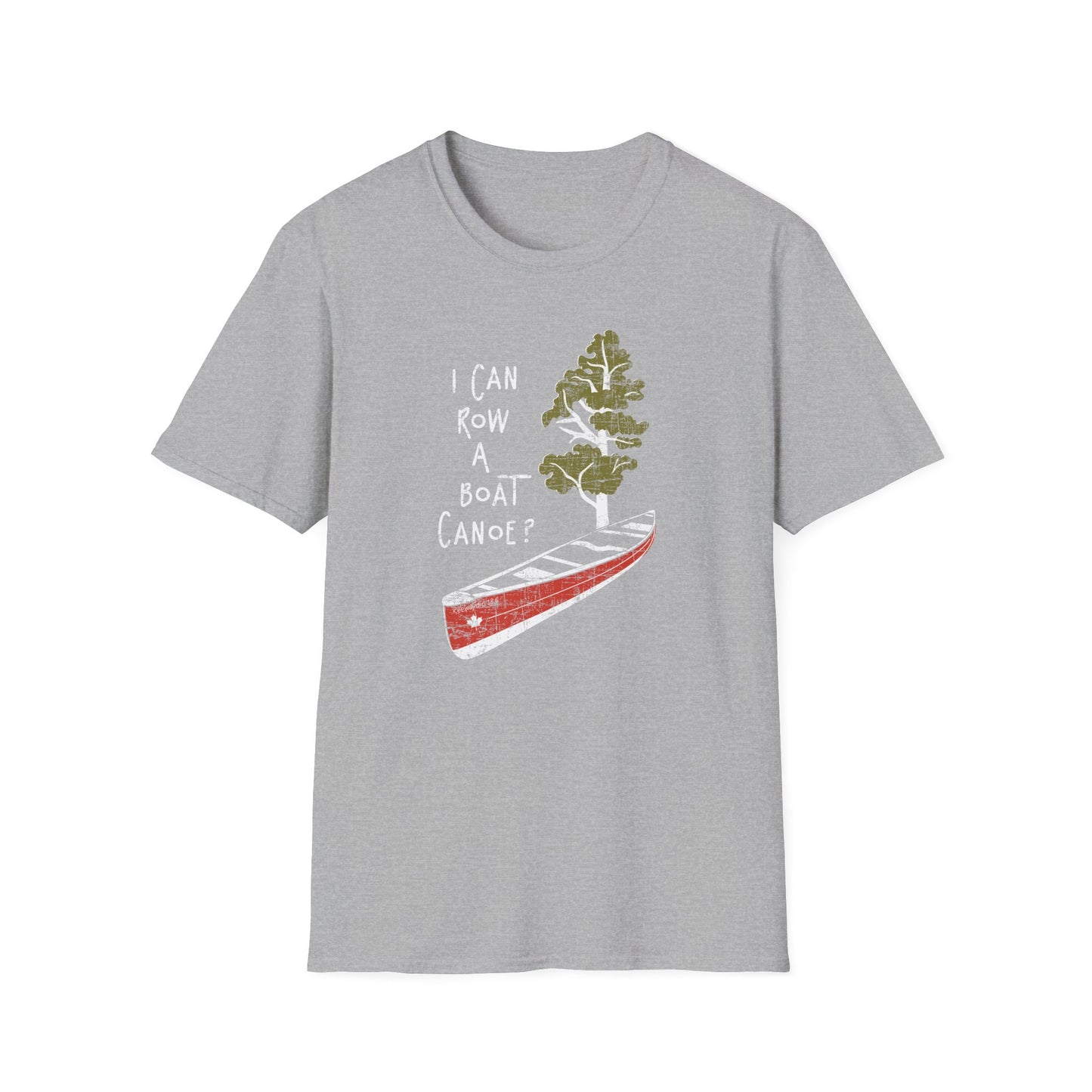 I Can Row a Boat Canoe? Unisex Softstyle T-Shirt - Adventure Lifestyle Tee