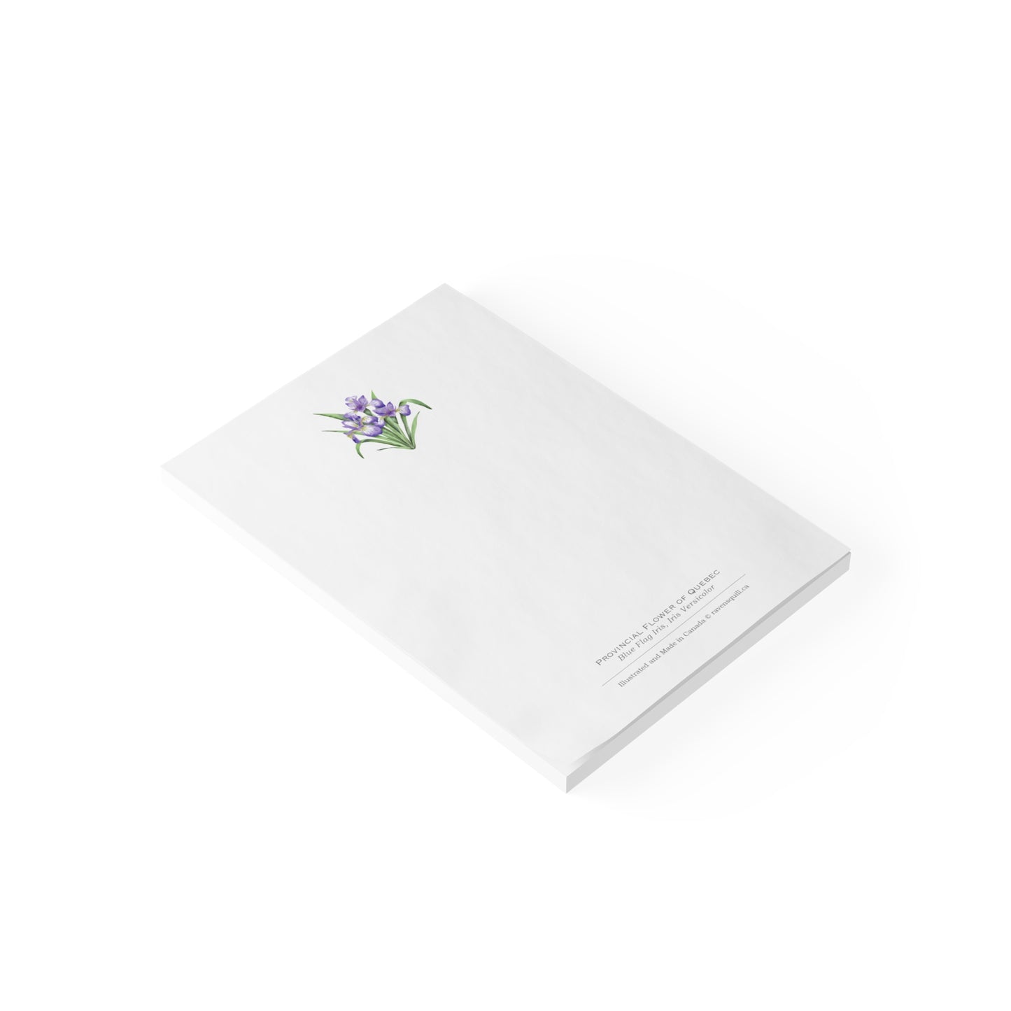 Provincial Flower of Quebec Notepad - Blue Flag Iris