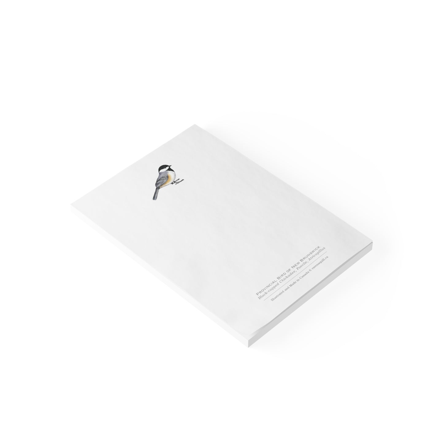 Provincial Bird of New Brunswick Notepad - Black-capped Chickadee