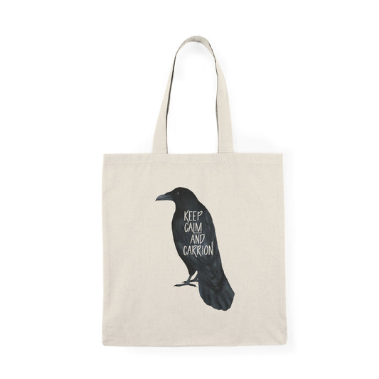 Keep Calm and Carrion Raven Eco-Friendly Tote Bag
