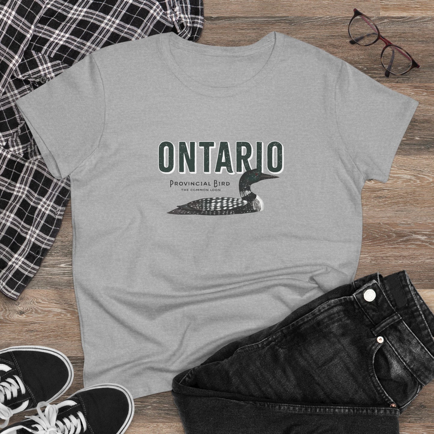 Ontario Provincial Bird Women's Cotton Tee - Loon