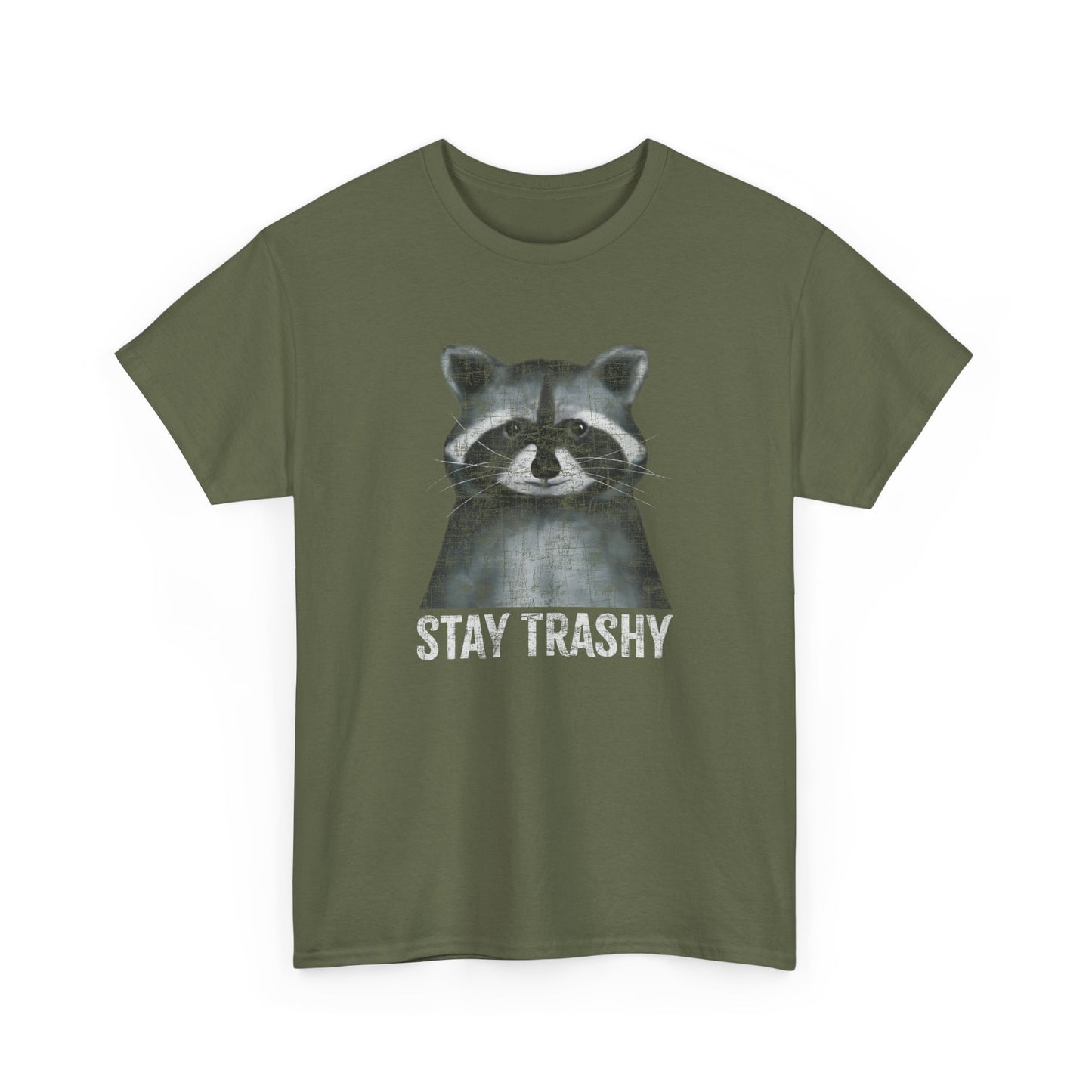 Stay Trashy Raccoon - Unisex Cotton T-Shirt
