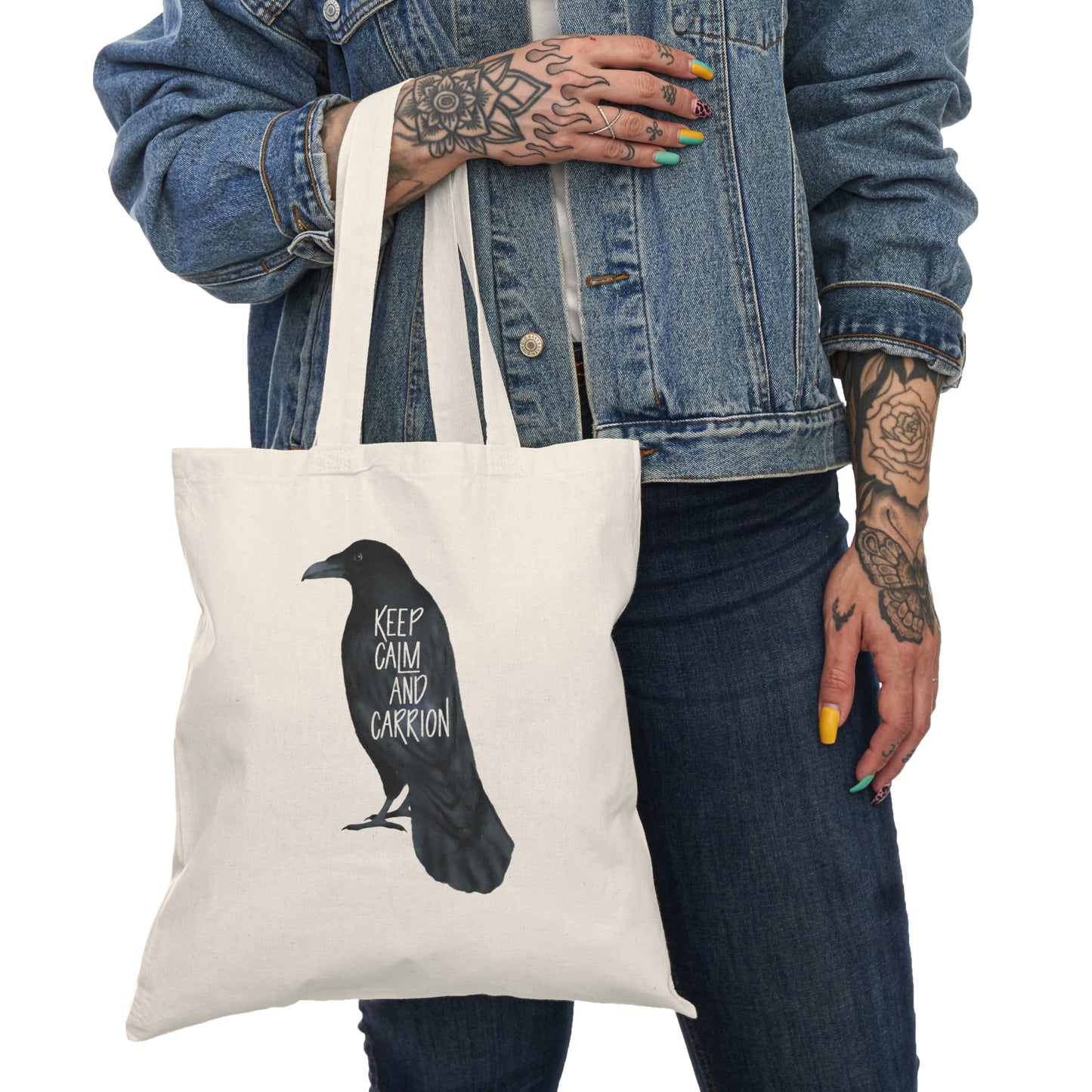 Keep Calm and Carrion Raven Eco-Friendly Tote Bag