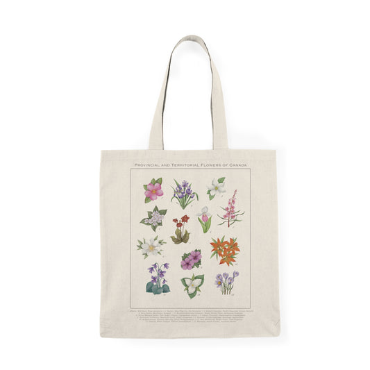 Provincial Flowers of Canada Natural Tote Bag