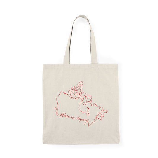 Borders on Stupidity Eco-Friendly Natural Tote Bag