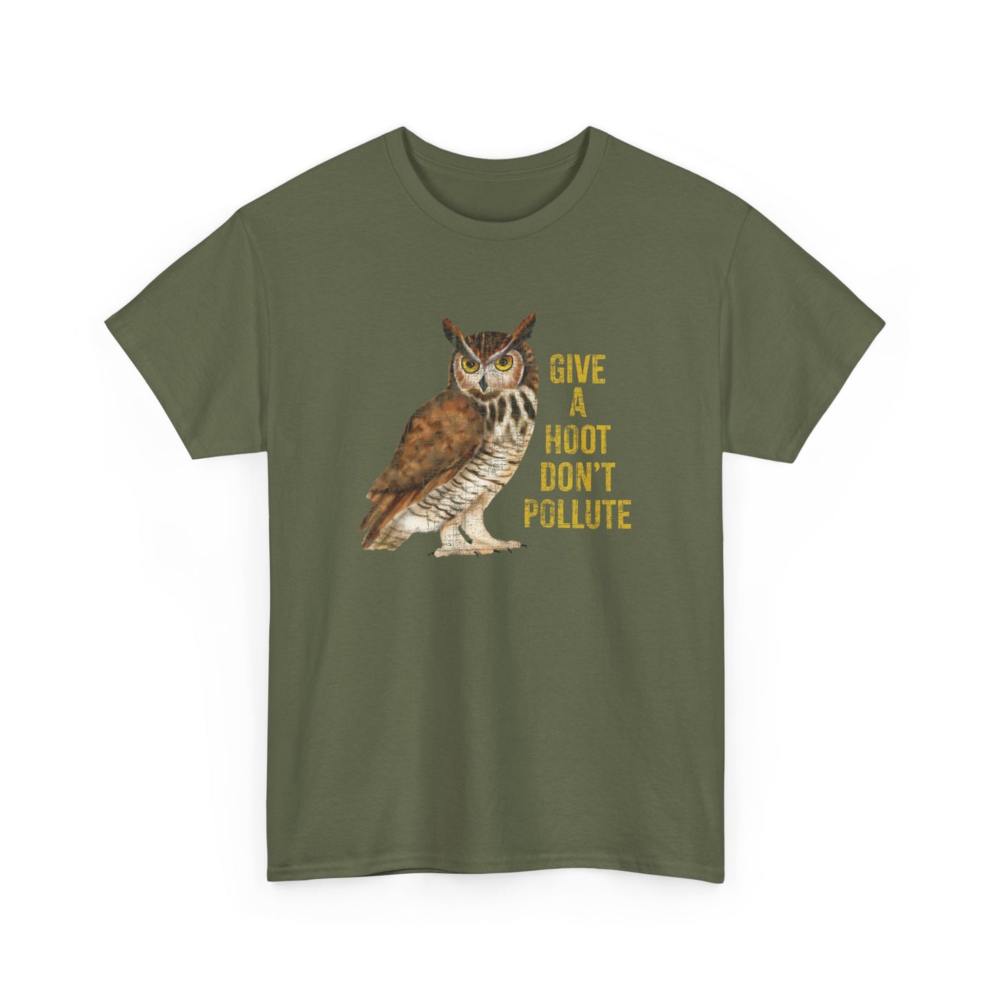 Give a Hoot, Don’t Pollute - Unisex Cotton T-Shirt