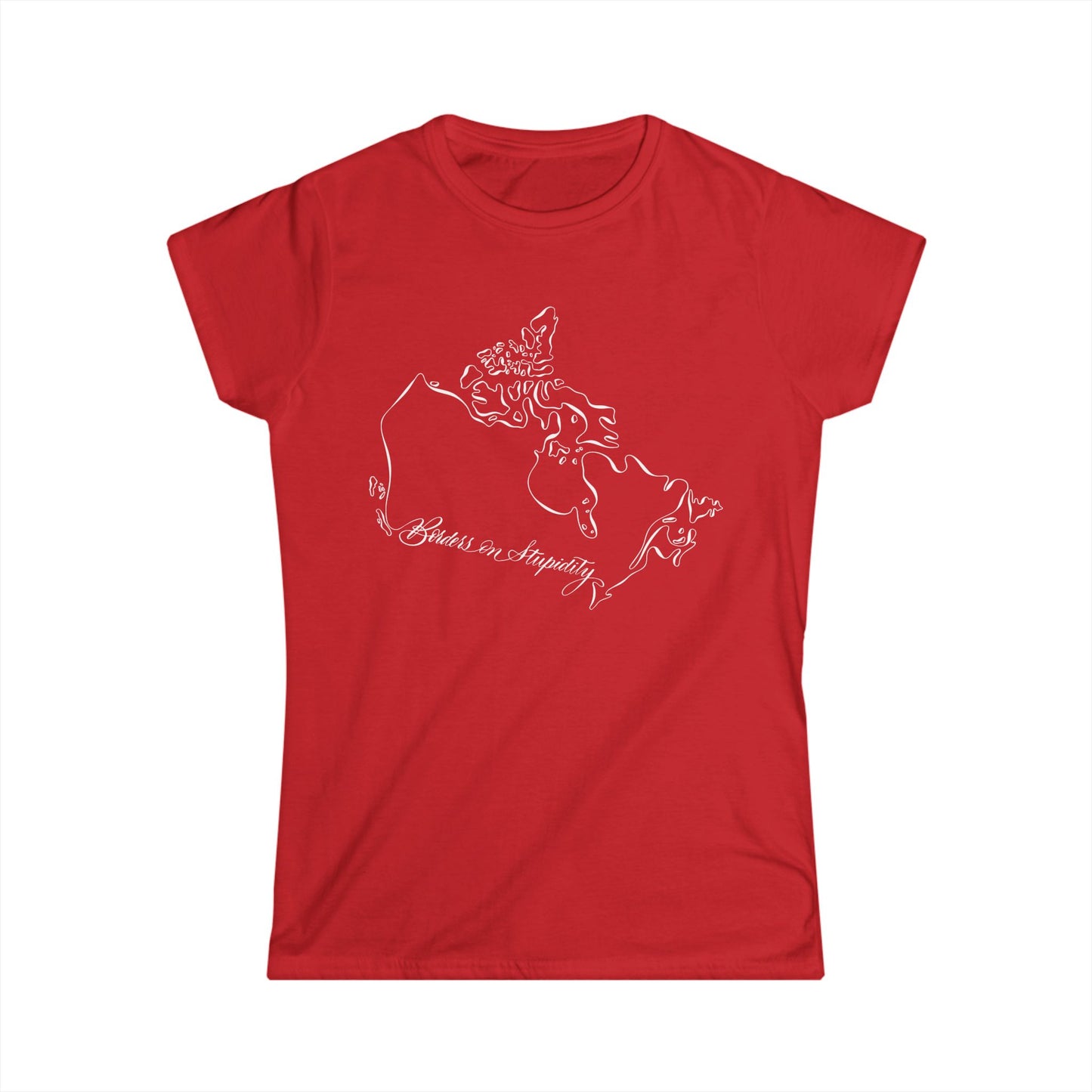 Borders on Stupidity Women's Softstyle Tee