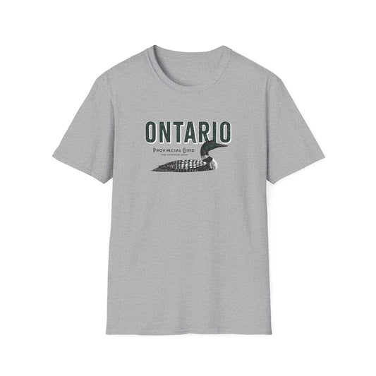 Ontario Provincial Bird Unisex Softstyle Tee - Loon