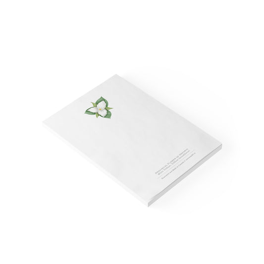 Provincial Flower of Ontario Notepad - White Trillium