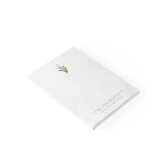 Provincial Flower of Prince Edward Island Notepad - Pink Lady's Slipper