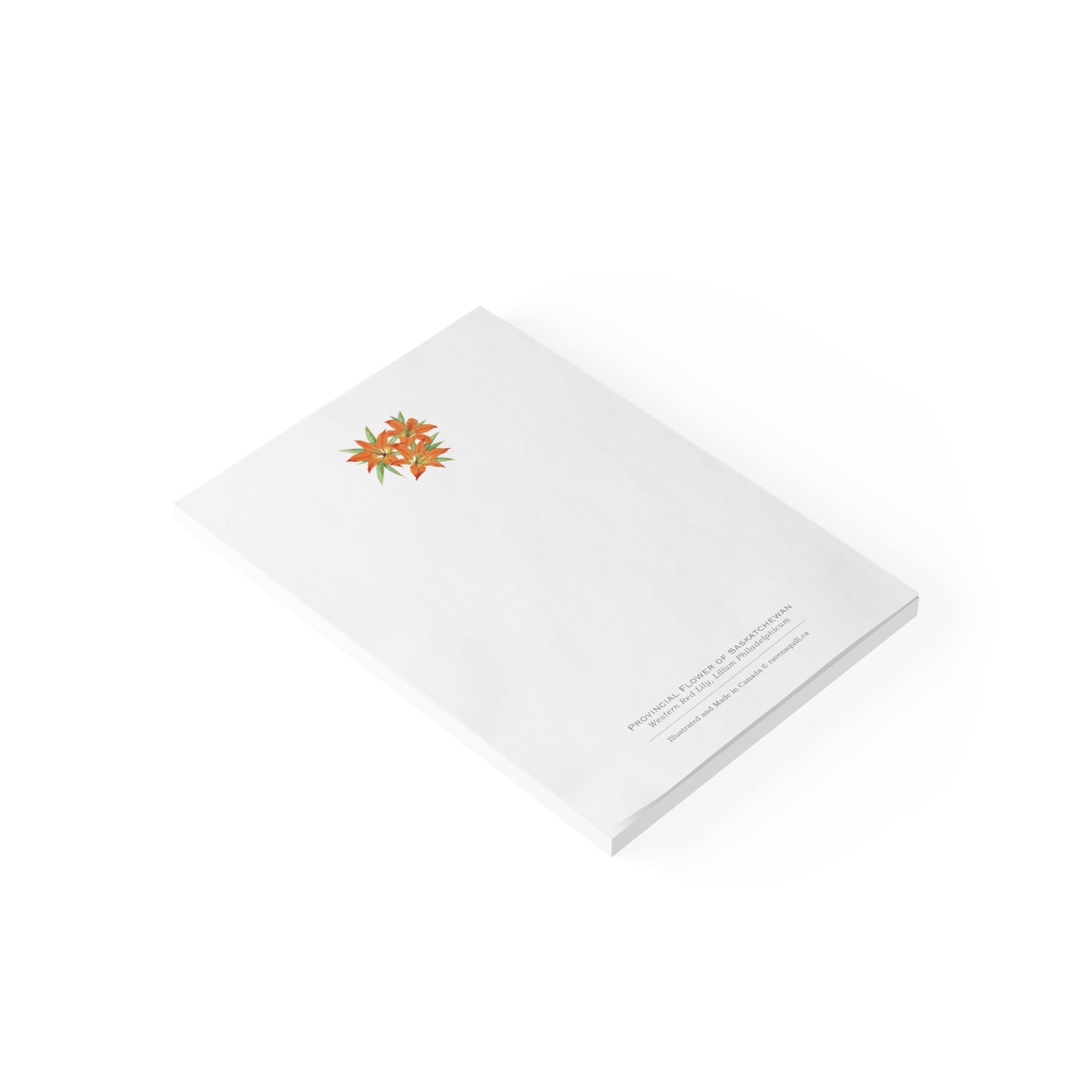 Provincial Flower of Saskatchewan Notepad - Western Red Lily