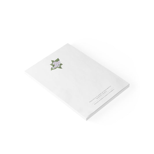 Provincial Flower of Nova Scotia Notepad - Mayflower
