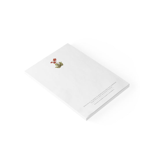 Provincial Flower of Newfoundland and Labrador Notepad - Purple Pitcher