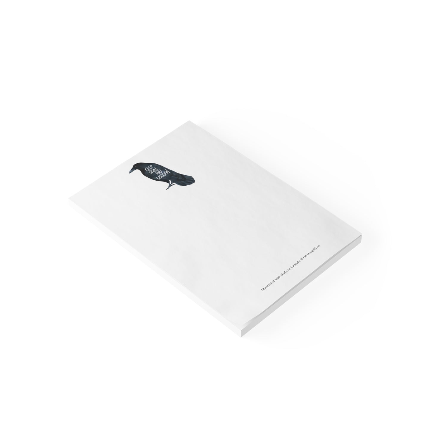 Keep Calm and Carrion Raven 4x6 Notepad