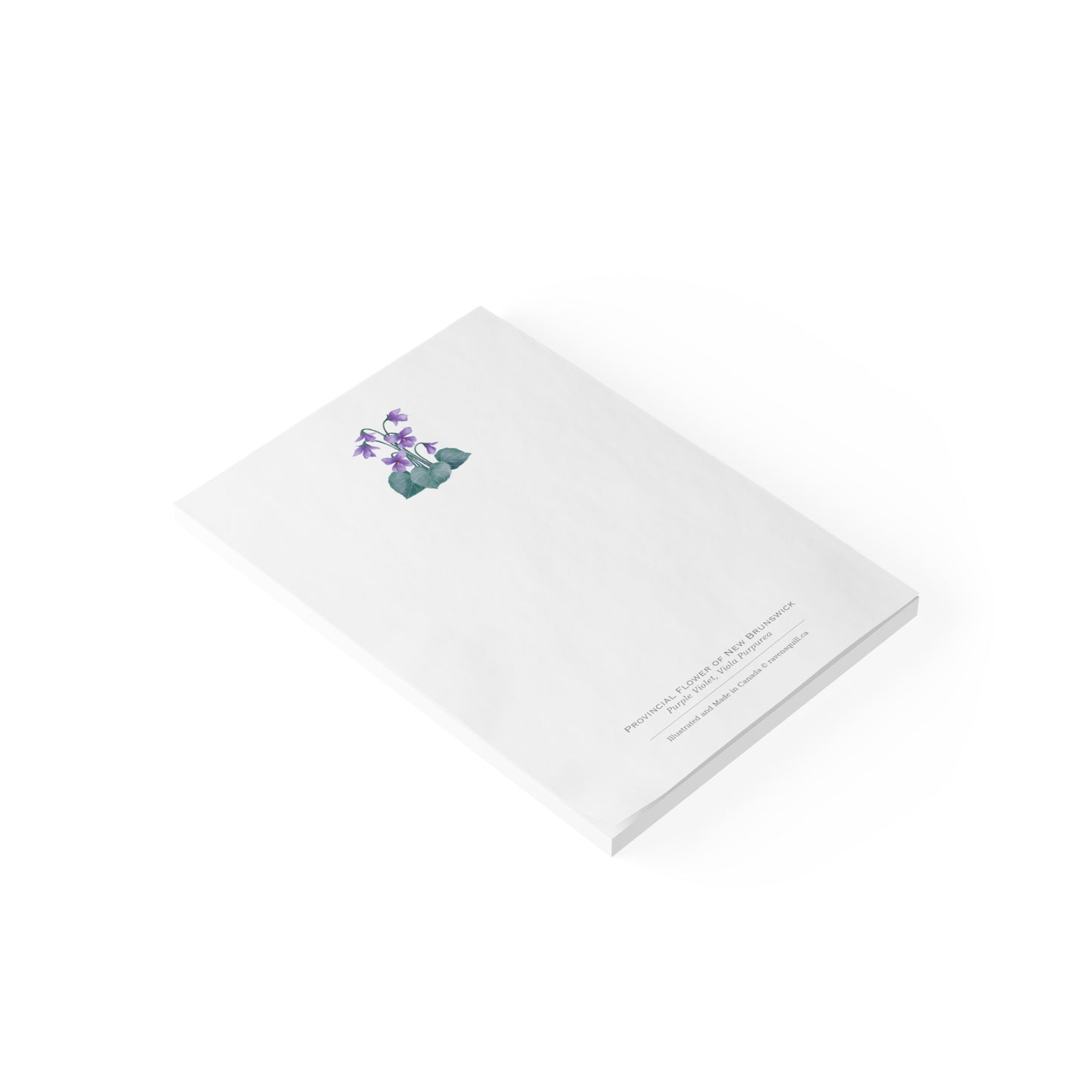 Provincial Flower of New Brunswick Notepad - Purple Violet