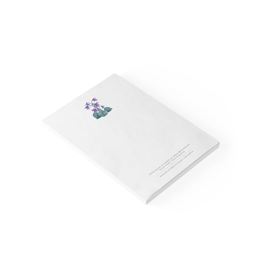 Provincial Flower of New Brunswick Notepad - Purple Violet