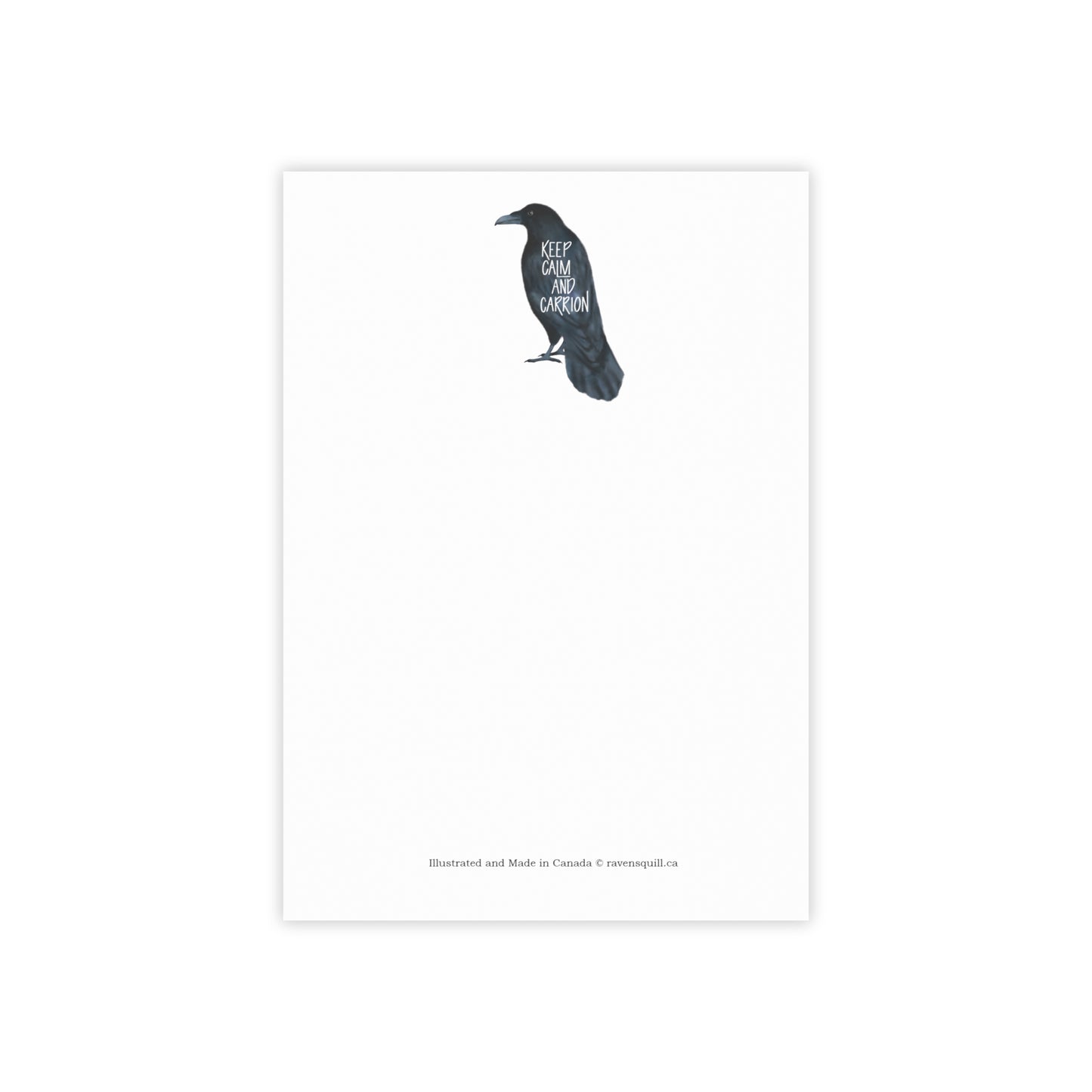 Keep Calm and Carrion Raven 4x6 Notepad