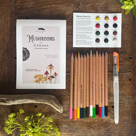 Mushrooms of Canada Paintable Card Set