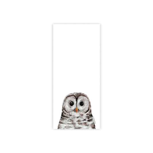 Barred Owl Notepad 3.5" x 8"