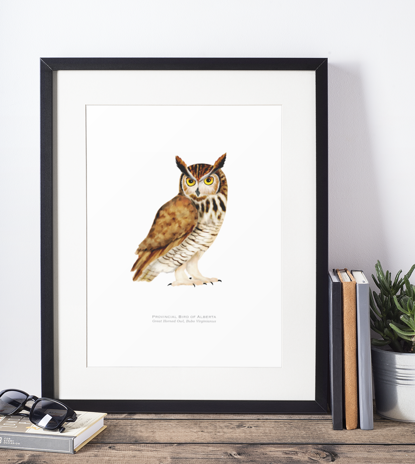 Provincial Bird of Alberta Print - Great Horned Owl