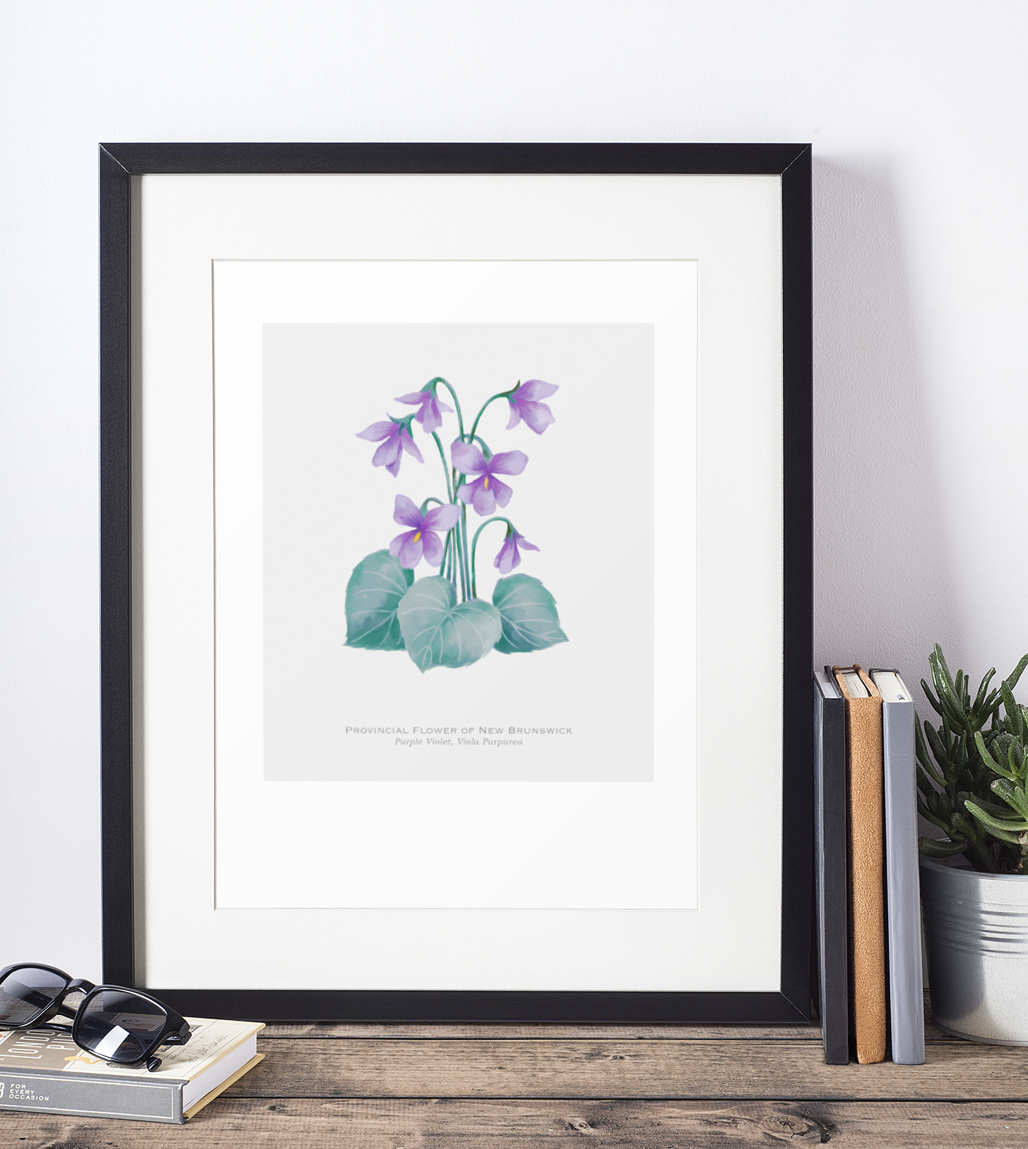 Provincial Flower of New Brunswick Print - Purple Violet