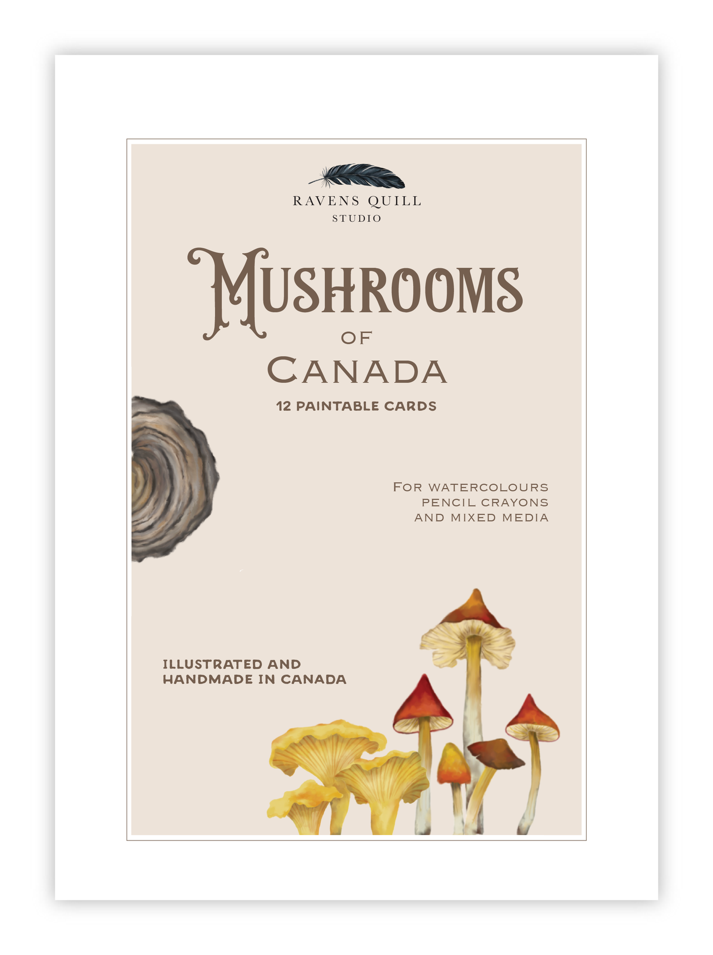 Mushrooms of Canada Paintable Card Set