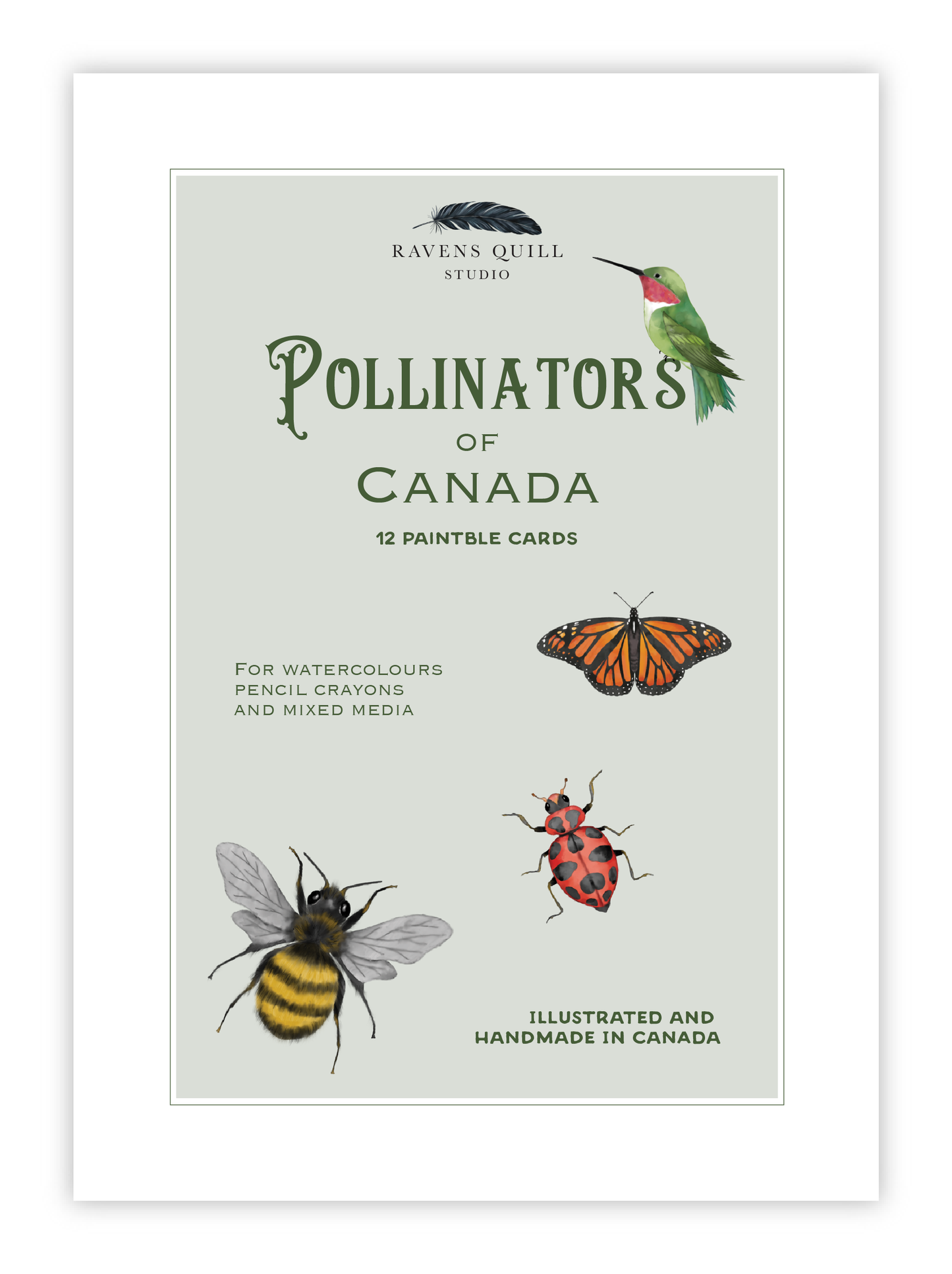 Pollinators of Canada Paintable Card Set
